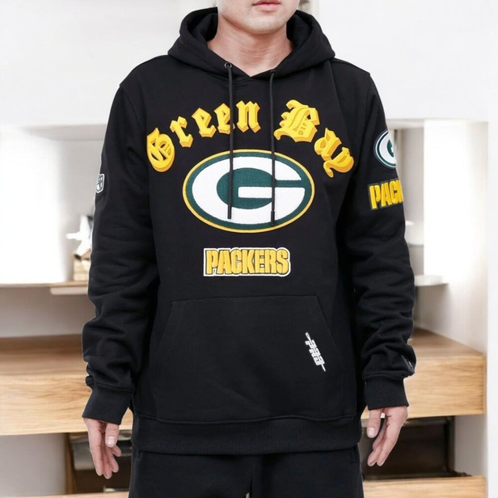 PRO STANDARD NFL ( S/M ) Unisex Green Bay Packers Old English 3D Hooded Pullover